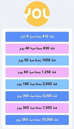 أكواد شركة YOU